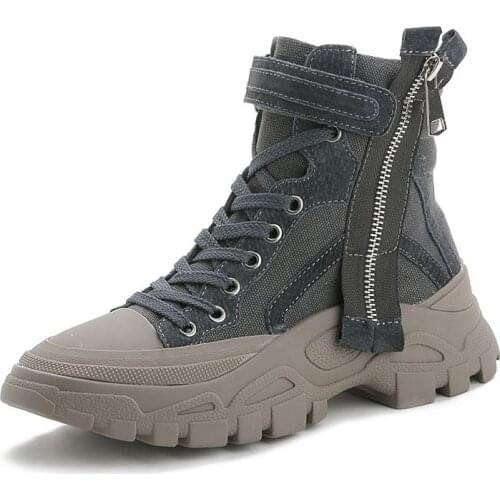 Martin boots, leather women hiking boots board fashion female boots, casual and comfortable and cool Korea leisure ladies boots