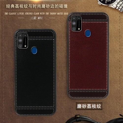 For Samsung M31 Case M315F 6.4 inch Black Red Blue Pink Brown 5 Style Fashion Phone Soft Silicone Samsung Galaxy M31 Cover