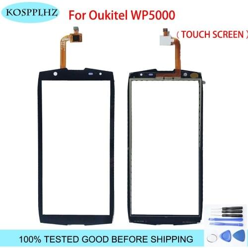 Black 5.7 inch front outer glass For oukitel wp5000 Touch Screen Touch Panel Lens Replacement wp 5000 + Tools