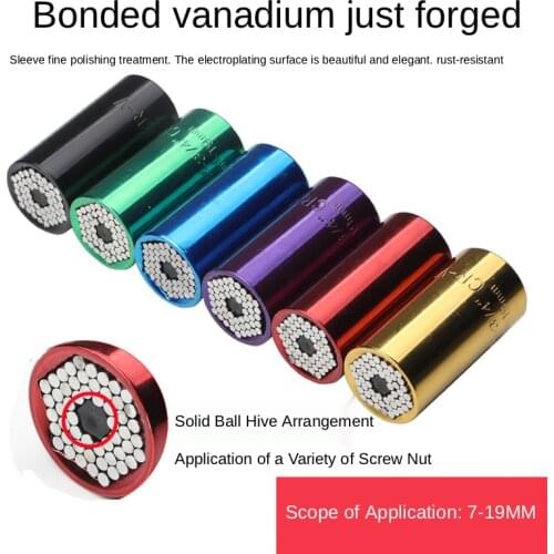 DP Color Universal Sleeve Multifunctional Ratchet Sleeve 2-piece Set of Sleeve Head Magic Conversion Sleeve Combination Tool