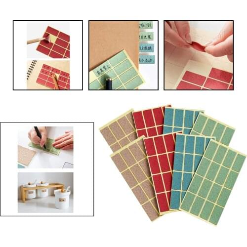 30mm Color Labels Small Rectangle Stickers Sticky Marking Labels，8 Sheets (128 Pieces)