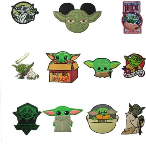 Disney Star Wars baby yoda Clothes anime patches Decoration Iron on Patches Embroidery Patch for Disney Cartoon Sticker Clothing