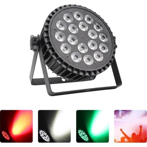 Hot Halloween Projector Aluminum LED Par 18X18W RGBWA + UV 6 in 1 Light DMX512 Disco Christmas Light Stage DJ Club