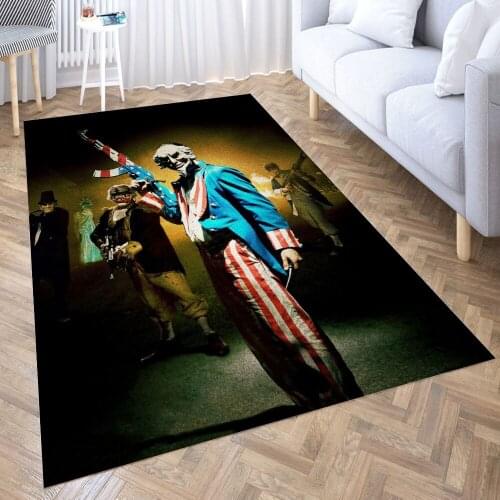 The Purge Election Year Carpet for Living Room 3D Anime Cartoon Rug Gamer Teen Room Bedside Lounge Rug Kids Children Floor Mats