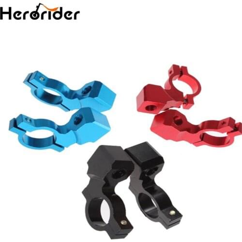 Herorider Universal Motorcycle Bike ATV rear View Mirror Bracket Mount Adapter Holder Clamp Screw 5 color For 21-23mm Handlebar