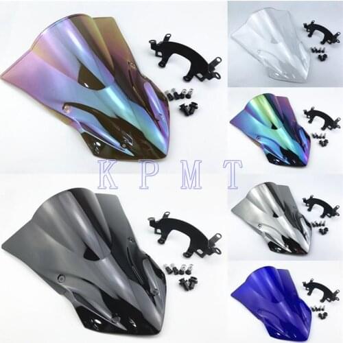 Motorcycle PC material windshield WindScreen wind deflector Double Bubble For Kawasaki Ninja Z900 Z 900 2017 2018 2019