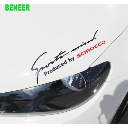 Car head sticker For Volkswagen Scirocco Golf 6 7 MK3 MK4 MK5 MK6 MK7 TDI R20 R32 Polo CC