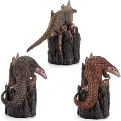 New Simulation Plastic pangolin wild Animals Model Toys Sets Animal Toy Tree-like Action Figures Educational Toy Figure Gift