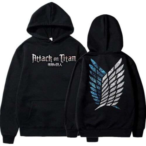 Attack on Titan Hoodies Unisex men women Oversized Sweatshirts Fleece Hooded Pullover sudaderas haikyuu harajuku graphichoodies