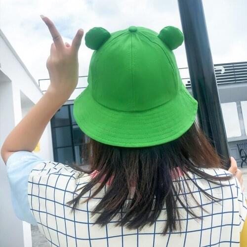 Child-Parents Frog Bucket Hat For Women Summer Autumn Plain Female Panama Outdoor Hiking Beach Fishing Sunscreen Woman Bob Caps