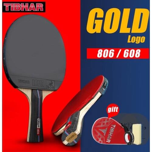 TIBHAR Table Tennis Racket Pimples-in Ping Pong Paddle Hight Quality Blade 806/608 With Bag and Gift