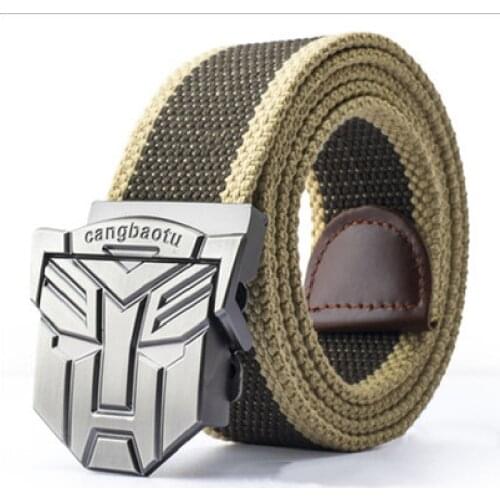 New Style Men and Women Canvas Belt Outdoor Leisure Classic Alloy Buckle Peking Opera Facebook Unisex Canvas Belt