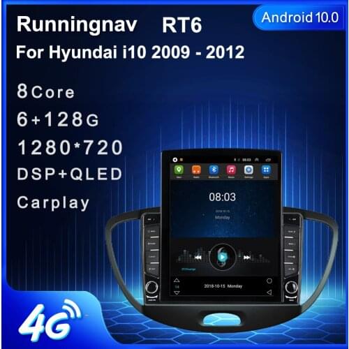 Runningnav For Hyundai i10 2009 2010 2011 2012 Tesla Type Android Car Radio Multimedia Video Player Navigation GPS