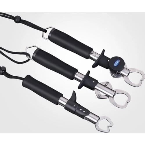 Fish Control Clamp Device Stainless Steel Fishing Grip Holder Grabber Pliers with Weight Scale Ruler Tool Fishing Clip Tackle