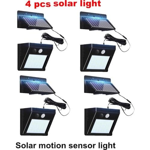30 LED Solar Lamp Garden Motion Sensor Light Solar Panel Power Lights Outdoor Waterproof Separate Street Path Security Wall Lamp