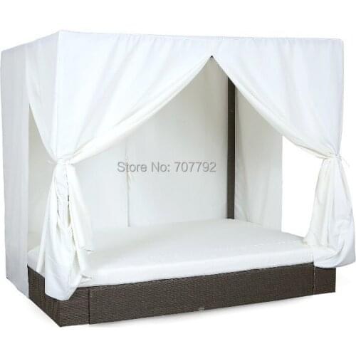 SIGMA modern design Canopy Chaise Garden Rattan Lounger Daybed