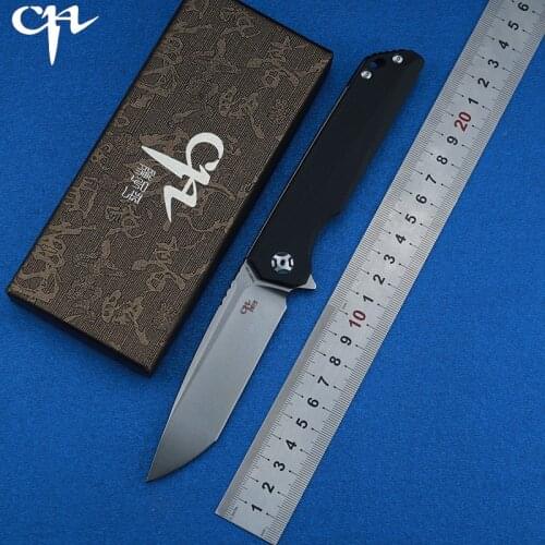CH CH3507-G10 Flipper folding knife D2 blade bearing ball bearing G10+ steel handle outdoor camping fruit knife EDC tool
