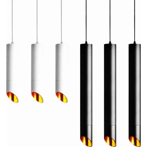 Dimmable LED Modern Pendant Lights Nordic Design AC220V 7W 12W Long Tube Lamps Kitchen Dining Room Shop Bar Decoration Dining