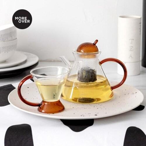 Heat-resistant Glass Teapot Coffee Pot Leaf Filter Coffee Strainer Brewed Direct Tea Strainer Herbal Pot 500ml