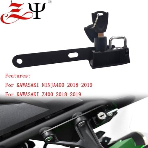 Motorcycle Anti-thief Helmet Lock With Key For KAWASAKI Ninja400 2018-2021 Z400 2019