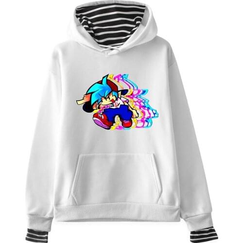 Games Friday Night Funkin Hoodie Fake Two Piece Women Hoodie Long Sleeve Sweatshirt Hip Hop Streetwear 2021 Pullover Clothes