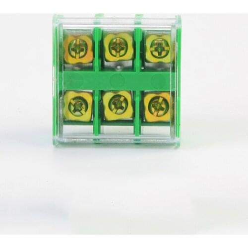 1pcs 1.5/2.5/4/6/10/25 square flame retardant terminal 10A/15A/32A/40A/60A/100A 3-position terminal row guide type terminal row