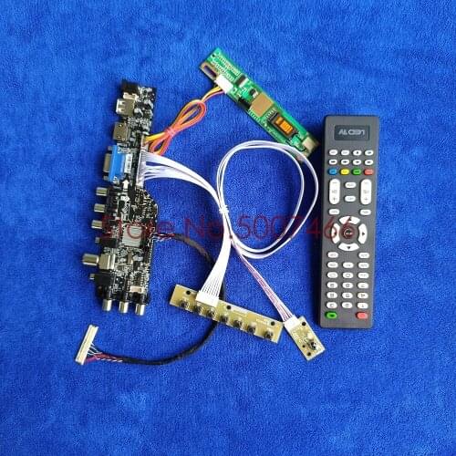 1024*768 DVB-T digital screen drive board kit USB+VGA+AV LVDS 30-Pin fit B150XG01/B150XG02/B150XG05/B150XG07/B150XG08 1CCFL