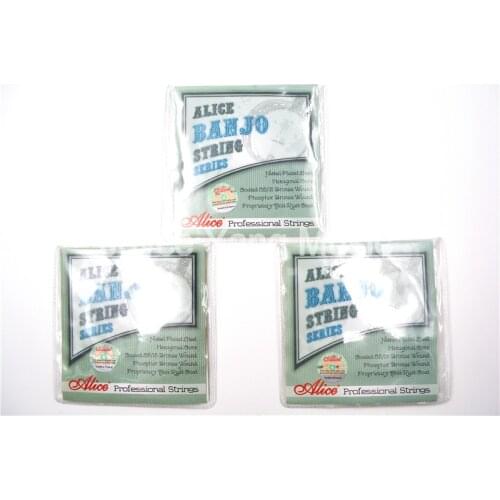 3 Sets of Alice AJ07 4-String Banjo Strings Plated Steel Strings Phosphor Bronze Wound Strings .009-.030in. Free Shipping
