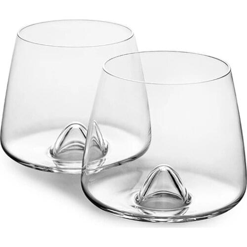 300ml Brandy Snifters Liqueur Glass Swirl Protruding Bottom Whiskey Ice Cube Rock Cup XO Chivas Cognac Red Wine Glass CupTumbler