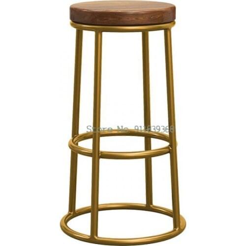 Bar Chair Solid Wood Bar American Modern Simple Luxury Nordic Front Desk Cashier Household High Stool
