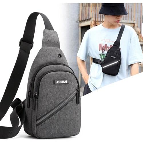 Brand Design Oxford Male Crossbody Bags Anti-theft Chest Bag Messenger Bag Unisex Summer School Bags Short Trip Pocket Hot Sale