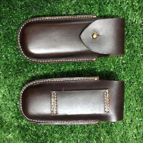 High quality German and Swiss knife pouch 100% cowhide Clip Case Folding Pliers Army knives Cover Bags Scabbard Pouch Waist Pack