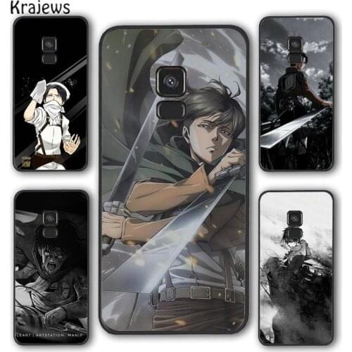 Krajews Attack on Titan Levi Ackerman Phone Case Cover For Samsung Galaxy S5 S6 S7 edge S8 S9 S10 E lite S20 plus ultra funda