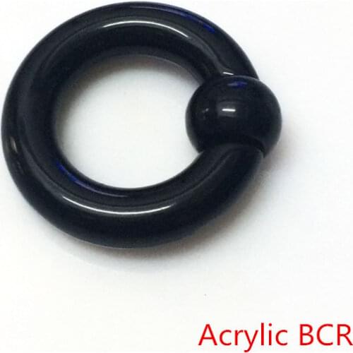 1PCS Black Earring Size 2 3 4 5 6 8mm BCR Ball Close Ring Captive Bead Nipple Ring Ear Nose Lip Eyebrow Larbet Body Piercing