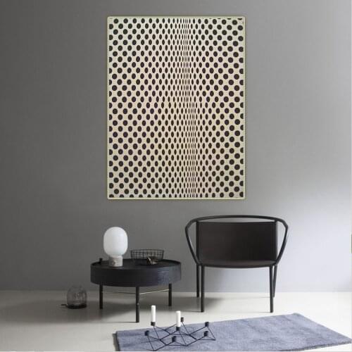 Citon Bridget Riley《Metamorphosis》Canvas Oil Painting Artwork Poster Picture Wall Hanging Decorations Home Living Room Decor