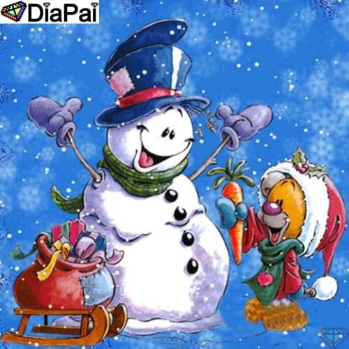 DIAPAI Art 5D Diy Diamond Painting "Cartoon snowman" Diamond Pictures Cross Stitch 3D Rhinestone Embroidery Decor A26738