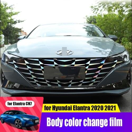For Hyundai Elantra Avante CN7 2021 China grid car window wheel front bumper car film decoration color personality