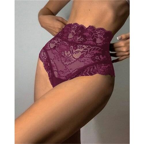 Women Sexy Lace Panties New Ladies Knickers Lace Panties Mesh Floral Lingerie Female Seamless Briefs For Female Plus Size