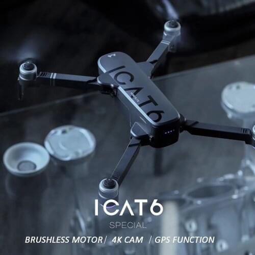 New ICAT6 GPS RC Drone Selfie with 4K HD Camera WiFi FPV optical flow smart Brushless Quadcopter Foldable Arm Dron Vs CG033