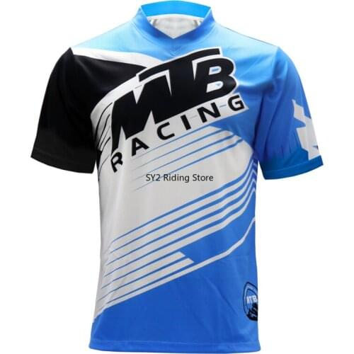 Downhill mtb jersey short sleeve enduro racing bike shirt retro mtb top bmx motocross mountain trails riding clothes quick dry