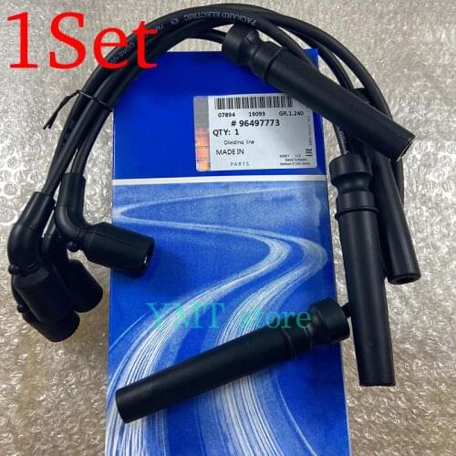 4PCS/Set Ignition Cable Kit Line For Excelle 1.6 Chevrolet Aveo Cruze KALOS REZZO DAEWOO KALOS LANOS Nubira REZZO 96497773