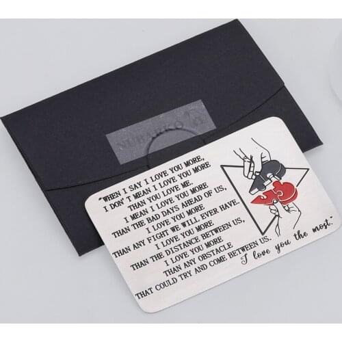 Wallet Insert Card Gifts Valentines Day Husband Boyfriend Wife Girlfriend Anniversary Birthday Gifts Couple Personalized Card