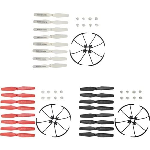 RC Four-Axis Airplane Spare Part Propeller+Bumper Guards Combo Set for VISUO XS809 XS809W XS809HW 8807 8807W