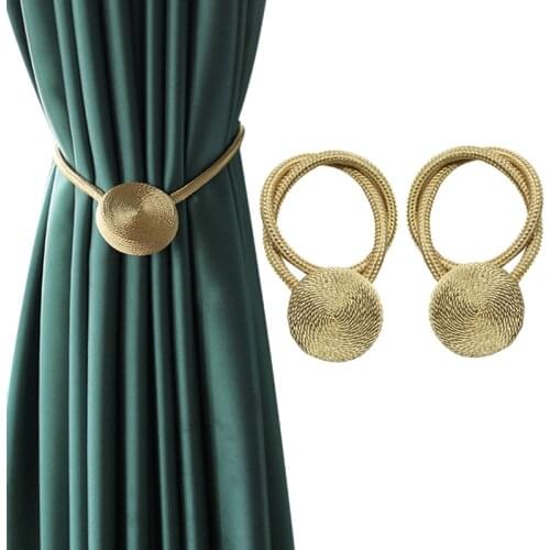 2Pcs Magnetic Curtain Clip Pearl Ball Curtains Holder Tieback Home Decor Hanging Ball Buckle Tie Back Room Accessories