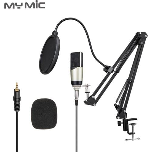My Mic M4X Professional Condenser Large Diaphragm Computer Studio Microphone With Adjustable Arm Stand for Vocal Recording