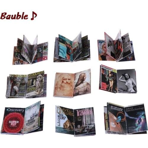 3PCS 1:12 Scale Dollhouse Miniature Comic Book Mini Magazine Pretend Play Doll House Furniture Decration Accessories Toy