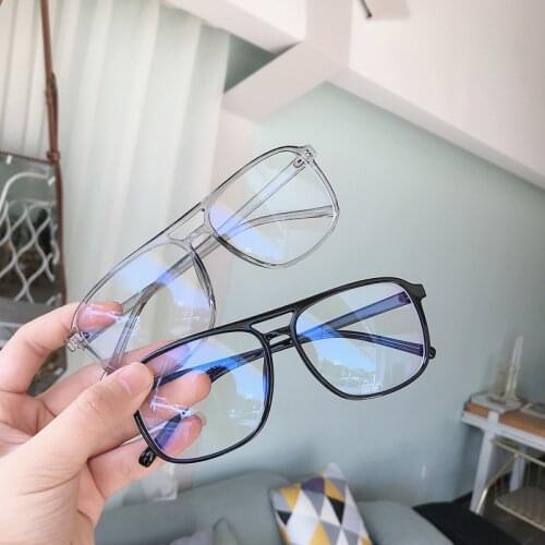 New Anti-blue Glasses Mens and Womens Fashion Glasses Frame Anti-radiation Glasses Computer Glasses Plain Decorative Glasses