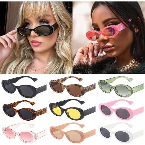 New Fashion Small Oval Driving Sunglasses Men Women Vintage Leopard Jelly Color Sun Glasses Trending Shades UV400 Eyewear