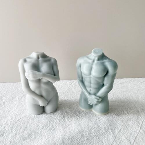 Sexy Toned Body Shape Candle Silicone Mold for DIY Handmade Ornaments Plaster Candle Jewelry Handicrafts Key Chain Fondant Mould