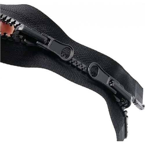 Resin 8# reversible zipper double sliders two size use 2pcs/lot 70cm 80cm 90cm 100cm 120cm diy jacket garment zipper repair